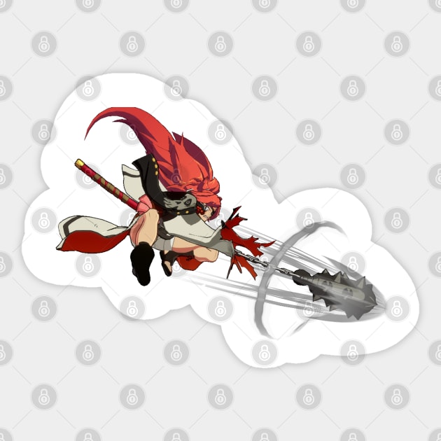 Baiken Guilty Gear Sticker by abdul rahim